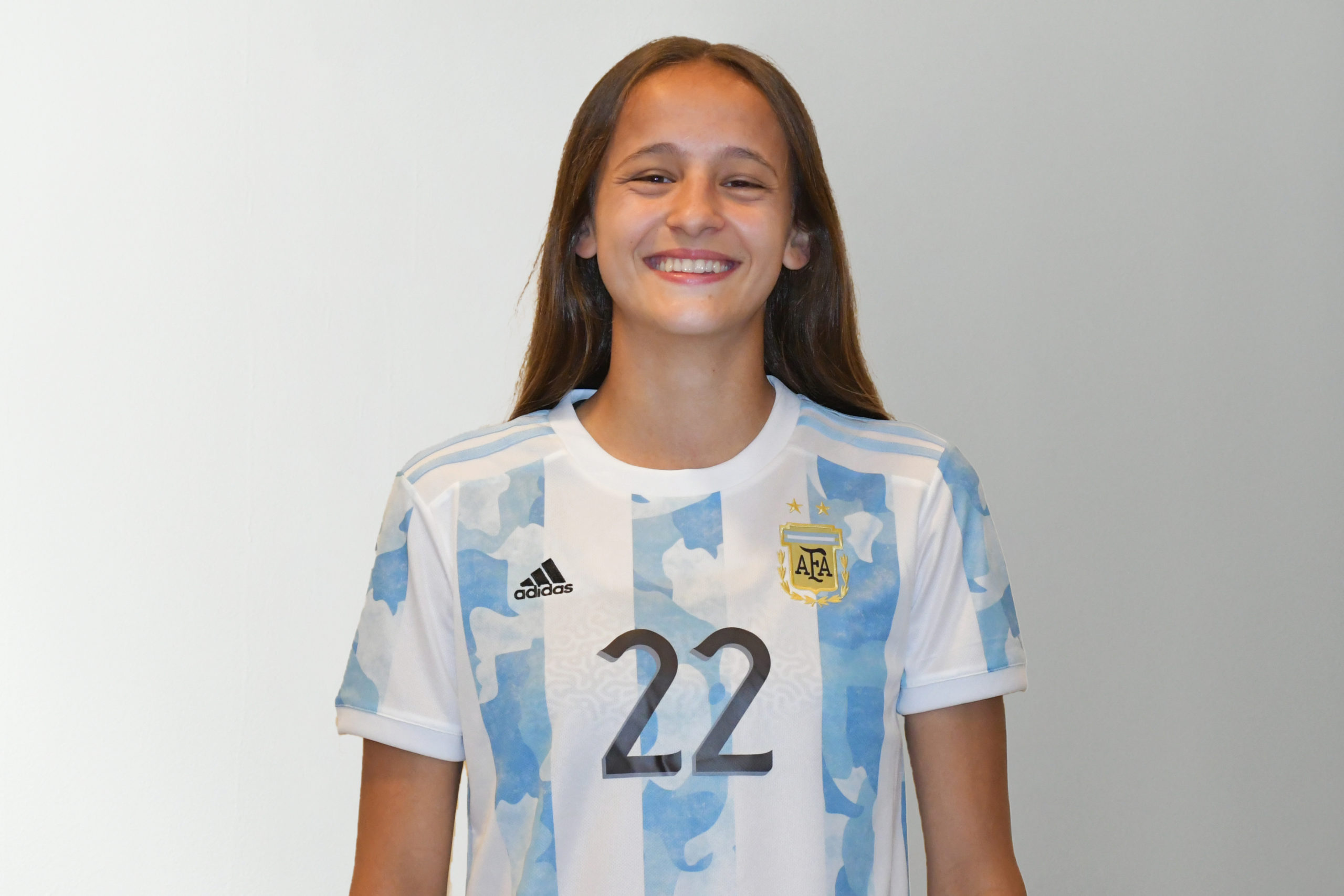 Paulina Gramaglia con la camiseta de la Selección Argentina