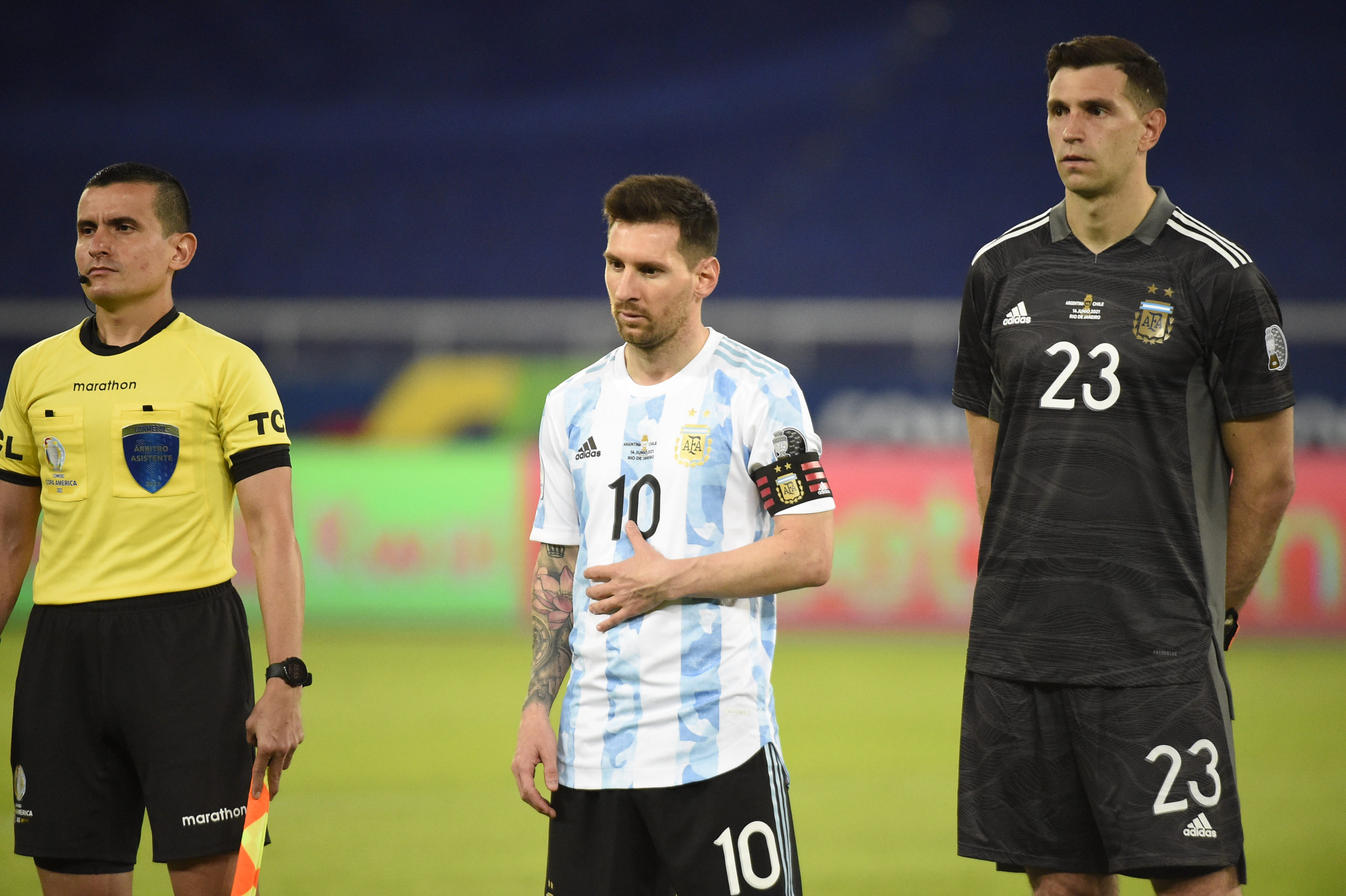 Lionel Messi y Emiliano Martínez en la Selección Argentina