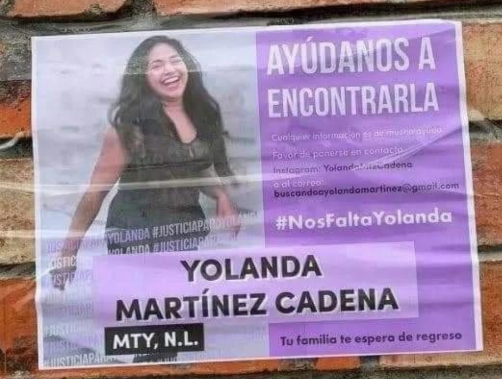 Hallan el cuerpo de Yolanda Martínez, otra joven que desapareció en México