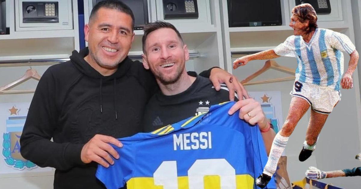 Lionel Messi y Juan Román Riquelme