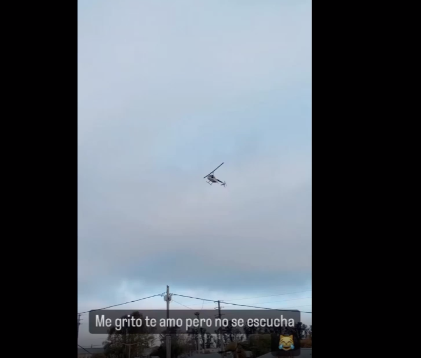 El romántico gesto que tuvo L-Gante con su novia subido desde un helicóptero