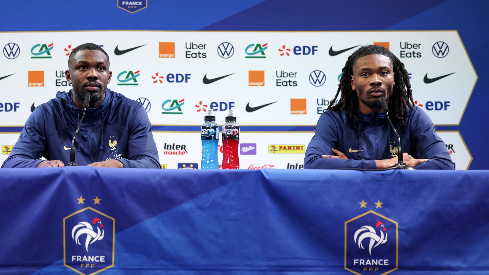 Marcus and Khéphren Thuram at France press conference