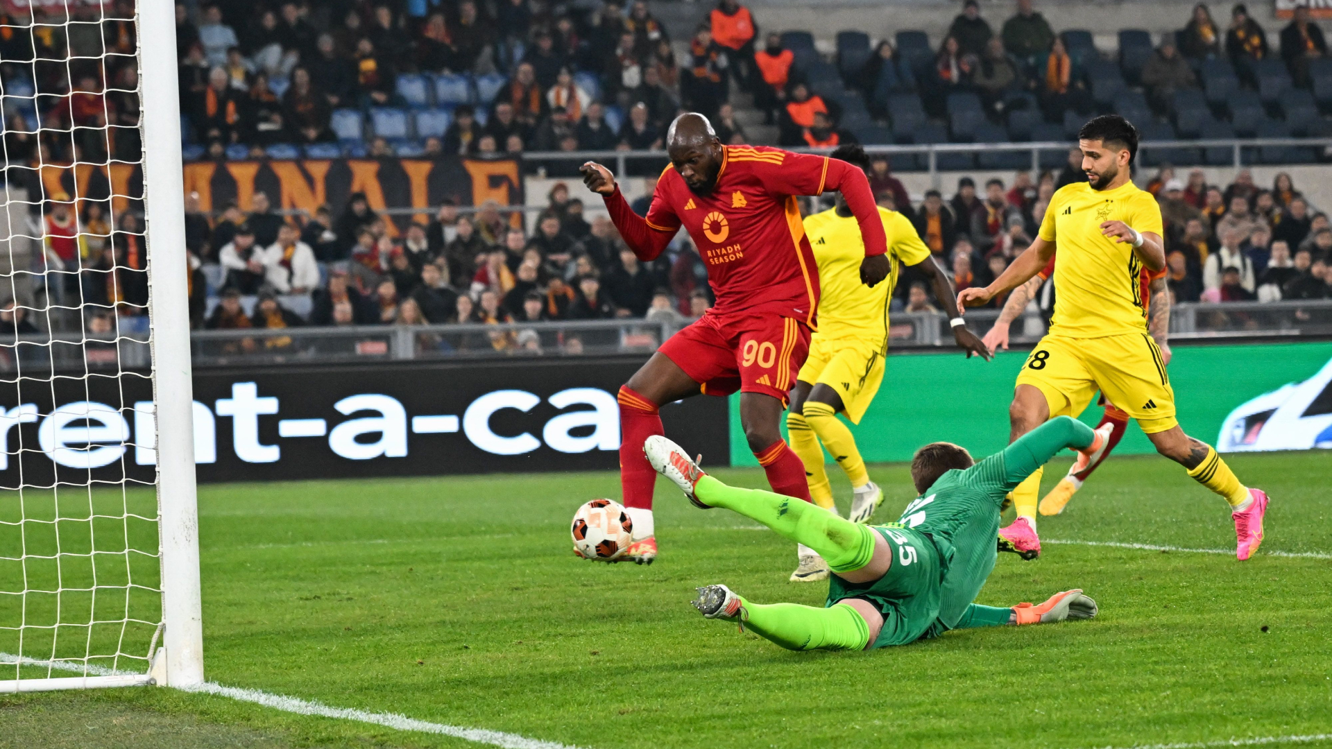 Romelu Lukaku AS Roma v FC Sheriff Tiraspol Group G UEFA Europa League 12142023 (Silvia Lore/Getty Images)