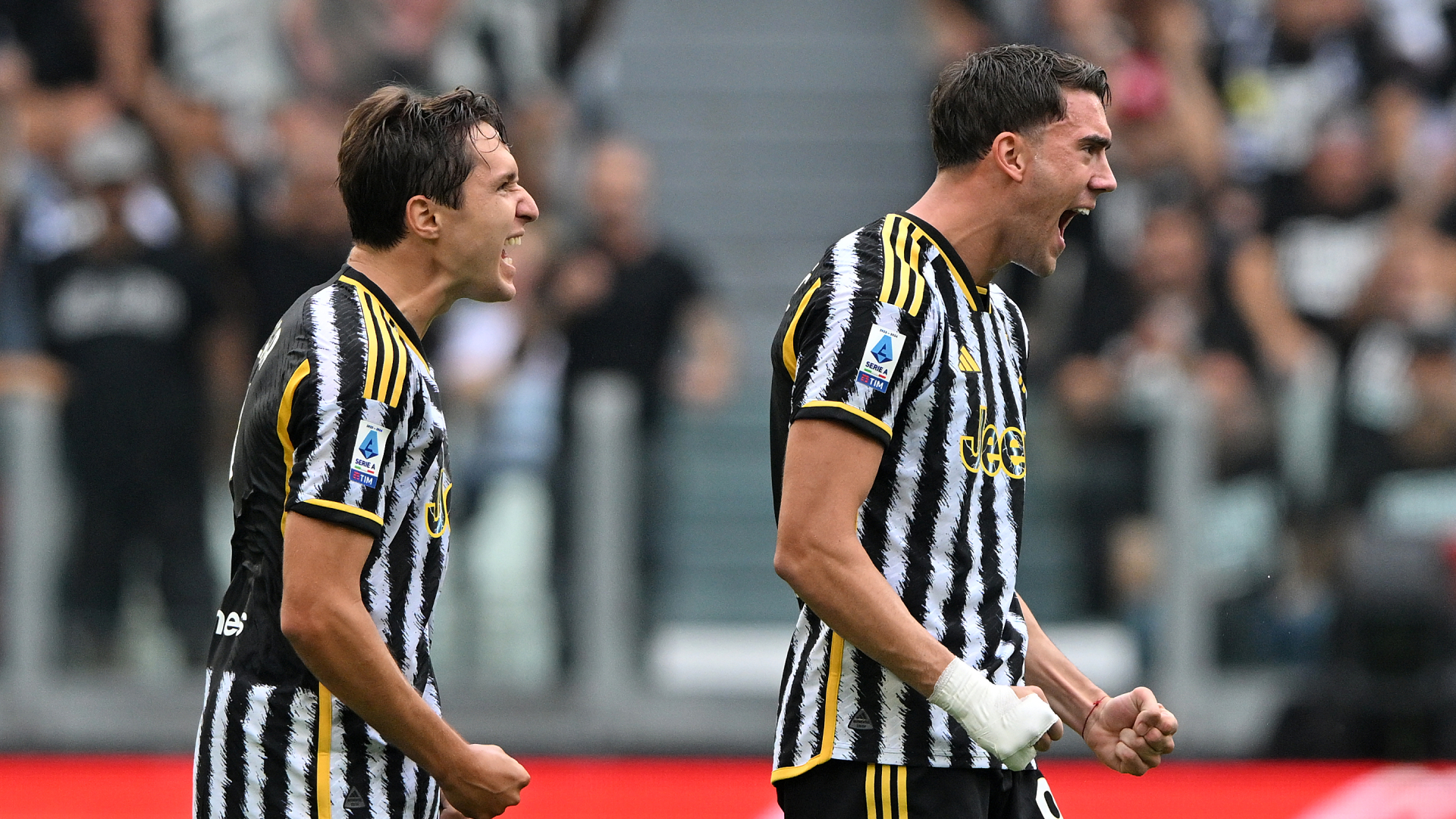 Dusan Vlahovic Federico Chiesa Juventus Lazio Serie A 09162023 (Getty Images)