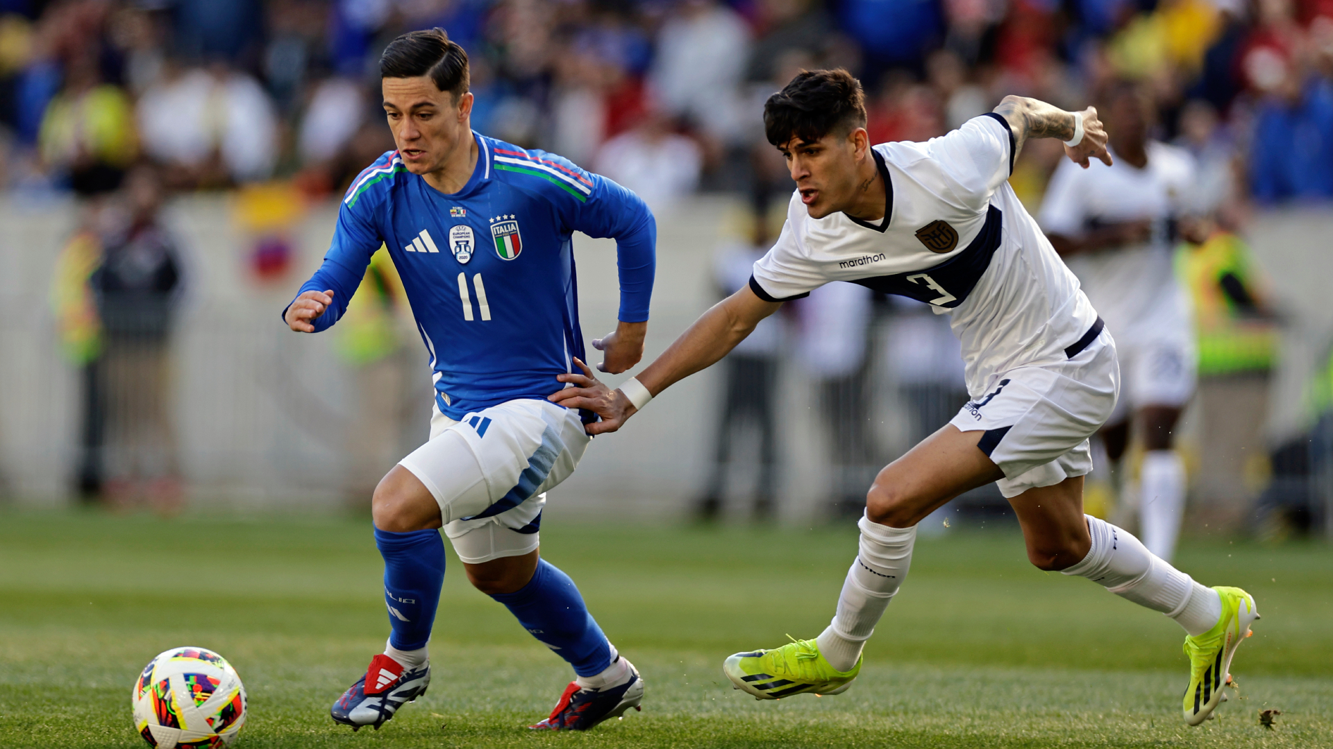 Lorenzo Pellegrini Piero Hincapie Ecuador v Italy International Friendly 03242024 (Adam Hunger/Getty Images)