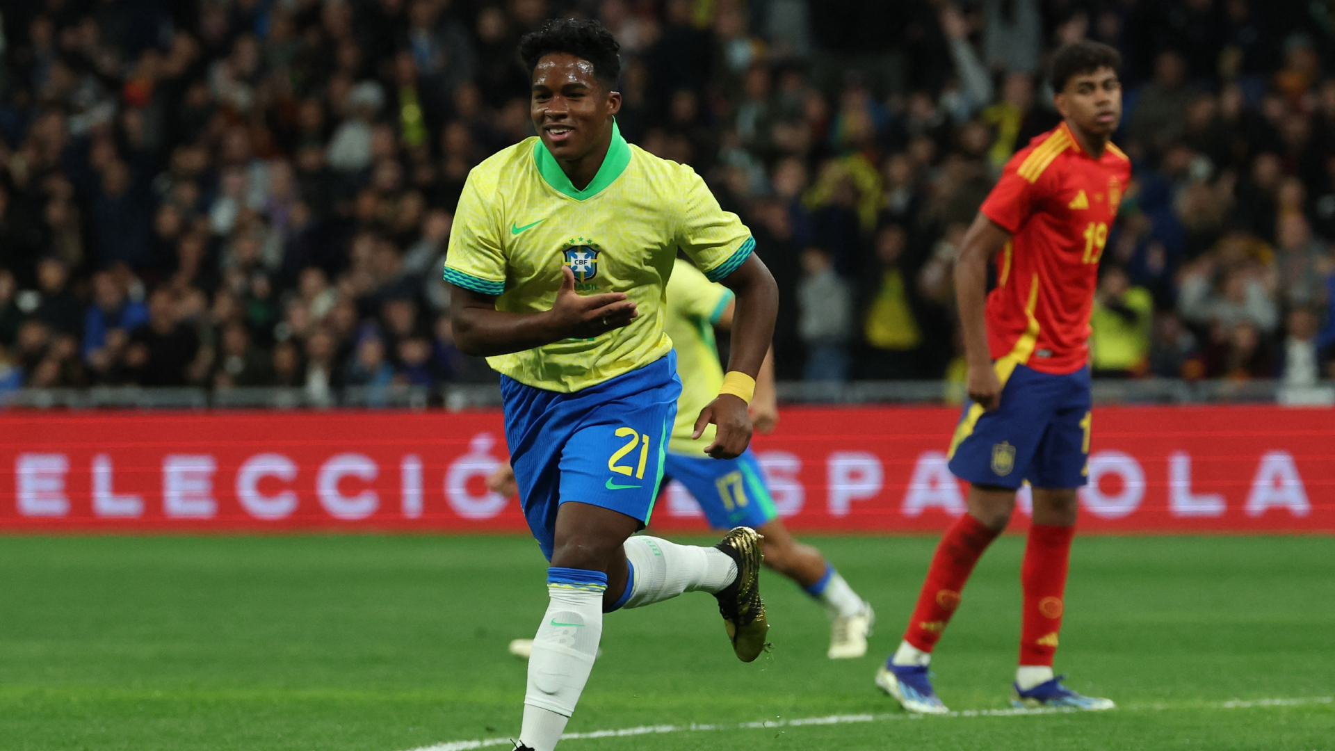 Endrick Spain v Brazil International friendly 03262024 (PIERRE-PHILIPPE MARCOU/AFP/Getty Images)